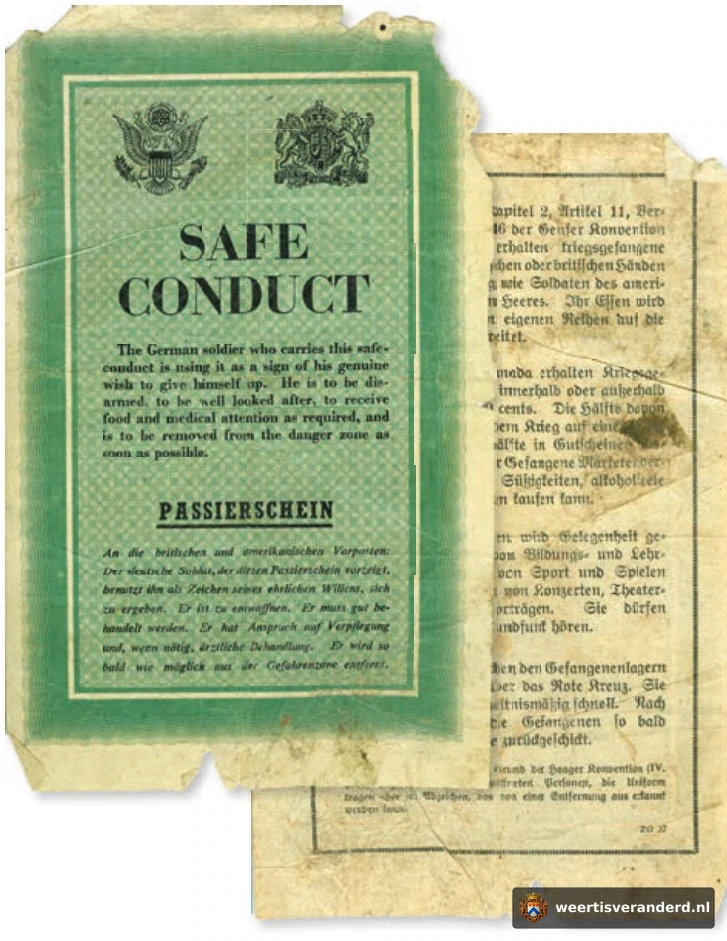 Vrijgeleide-documenten uit de oorlogstijd