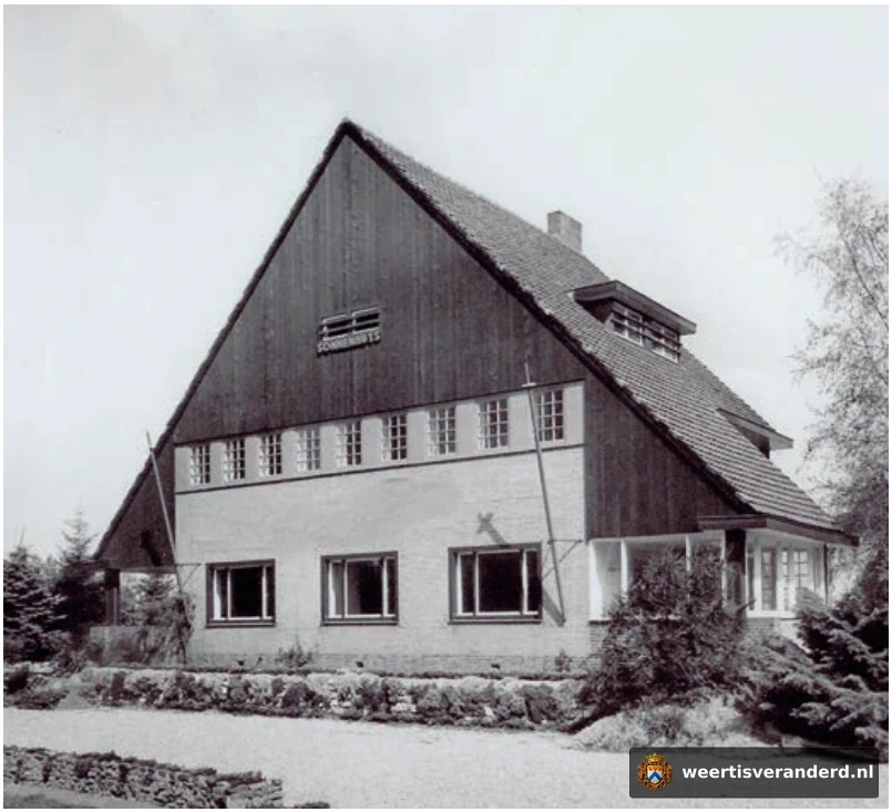 Pand afgebeeld bij het bezoek van Eisenhower