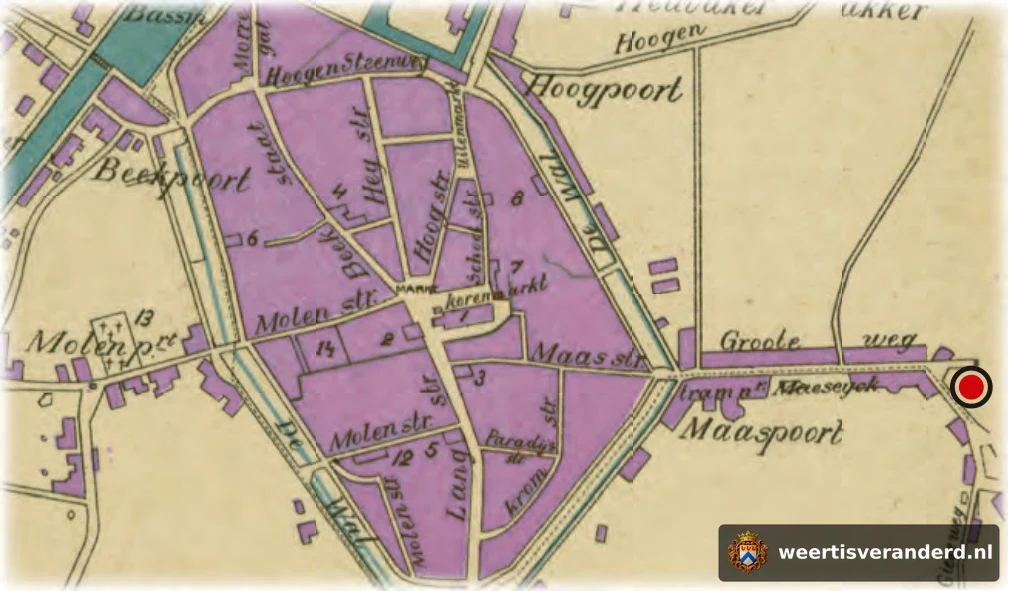 Plattegrond met de St.-Mathiaskapel