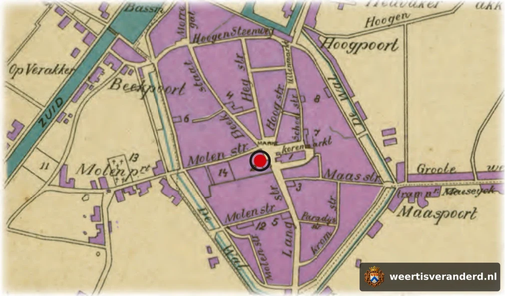 Plattegrond met het Ursulinenklooster