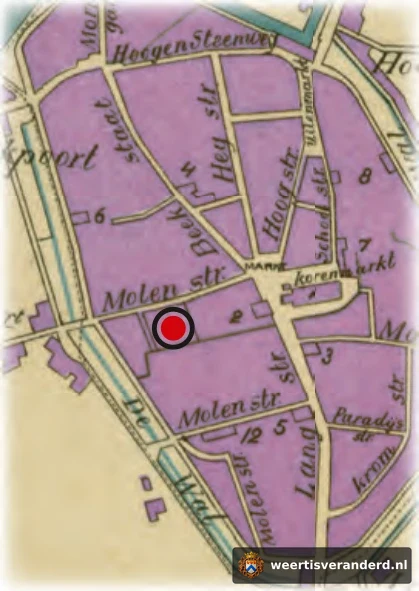 Plattegrond met het Bisschoppelijk College