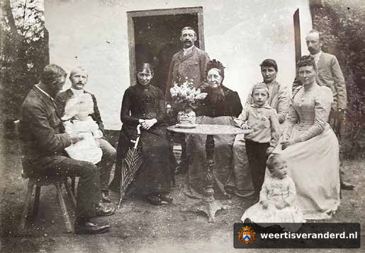 Familie Mathijsen bij landgoed De Doolhof (1898)