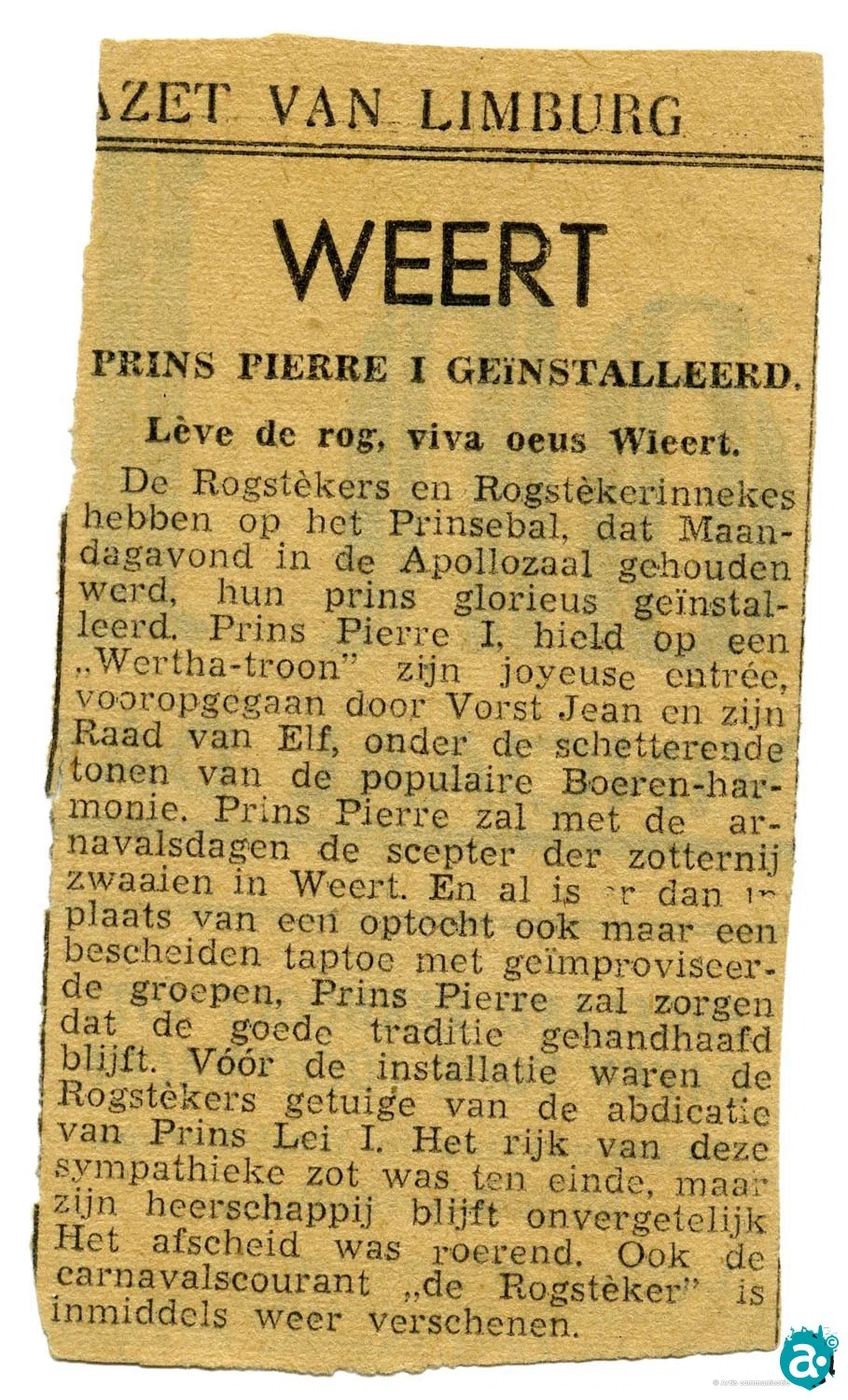 Wieërter Stadsvastelaovendj