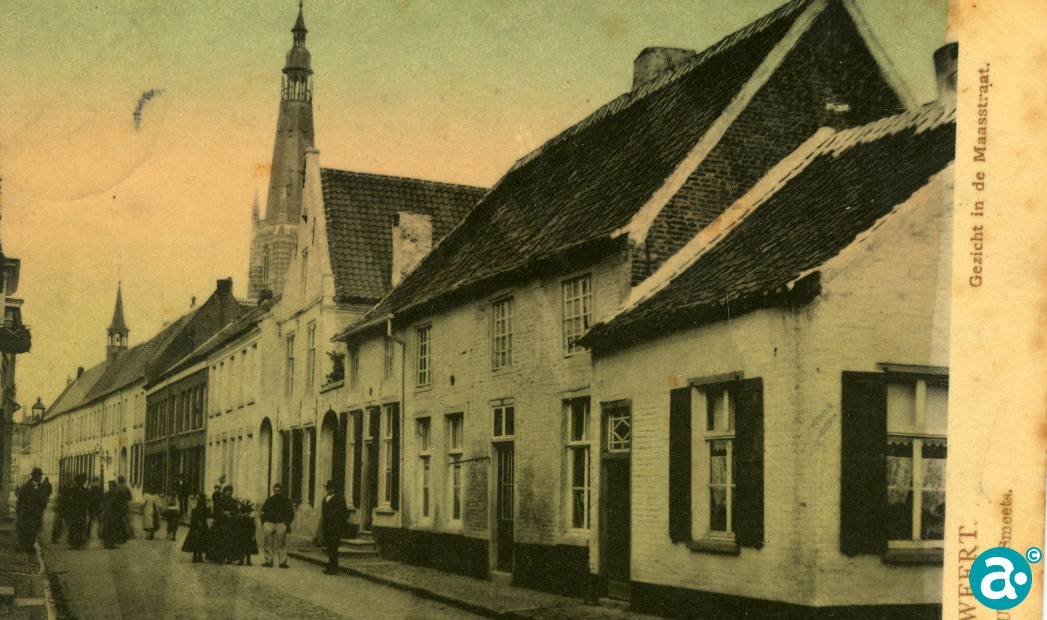 Maasstraat met wachtershuisje