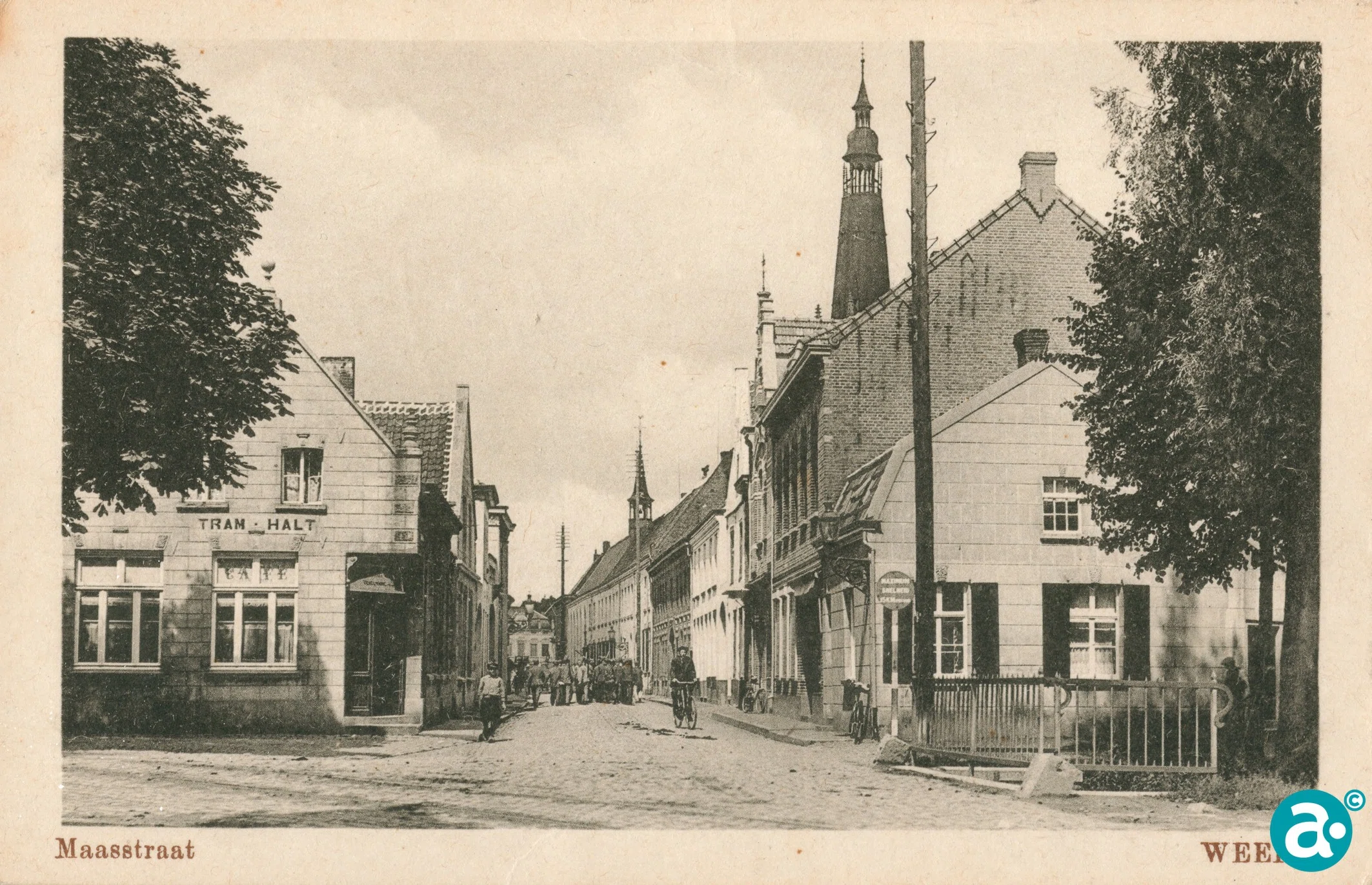 Café Tramhalt en militairen