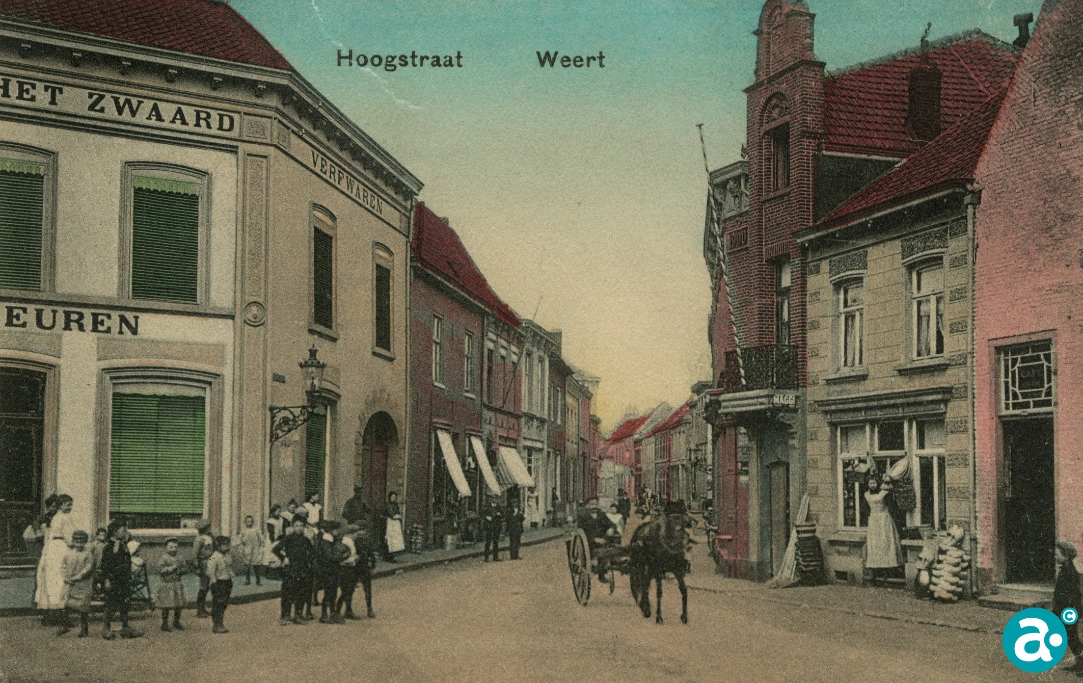Ingekleurde ansicht Hoogstraat