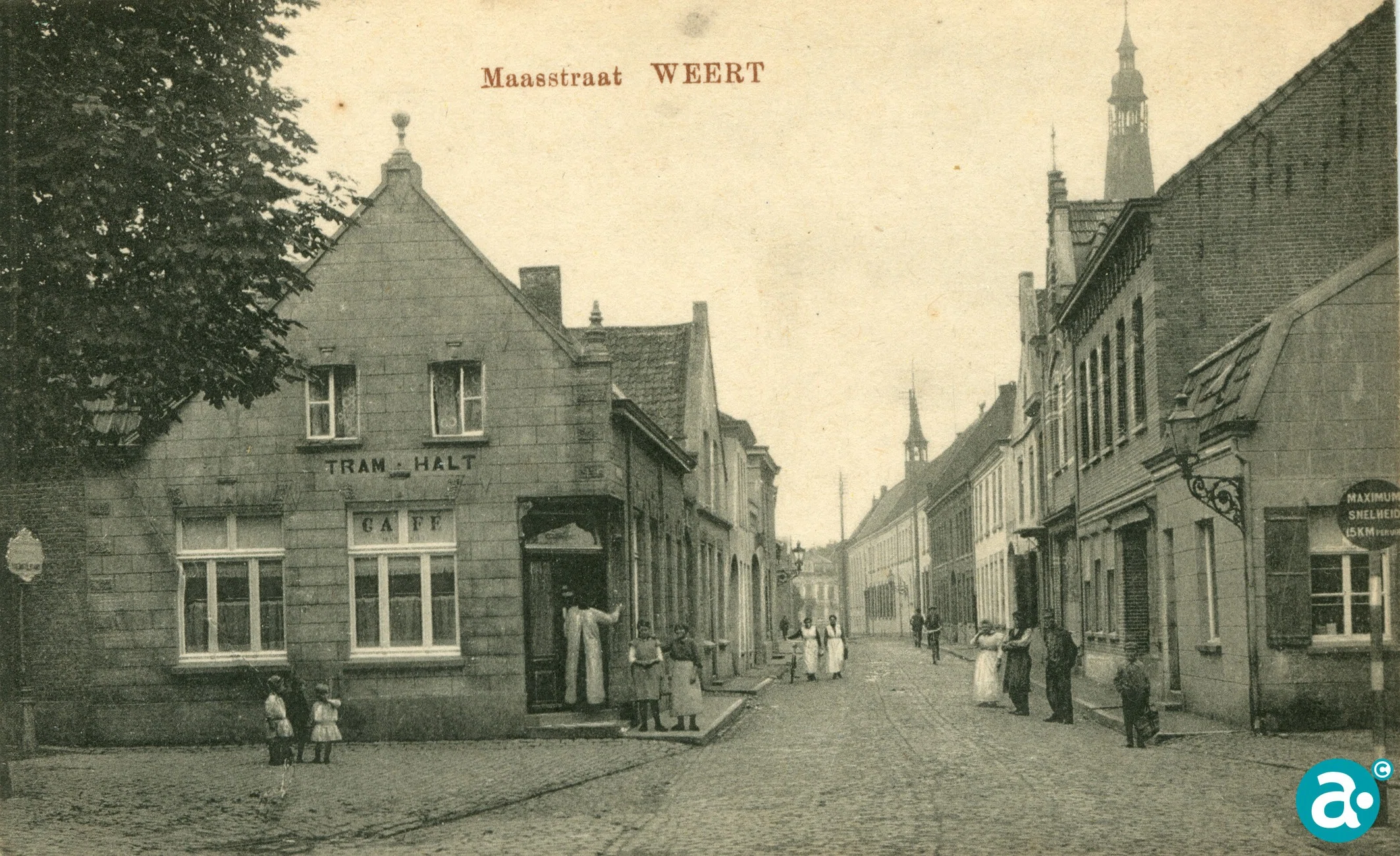 Café Tramhalt en militairen