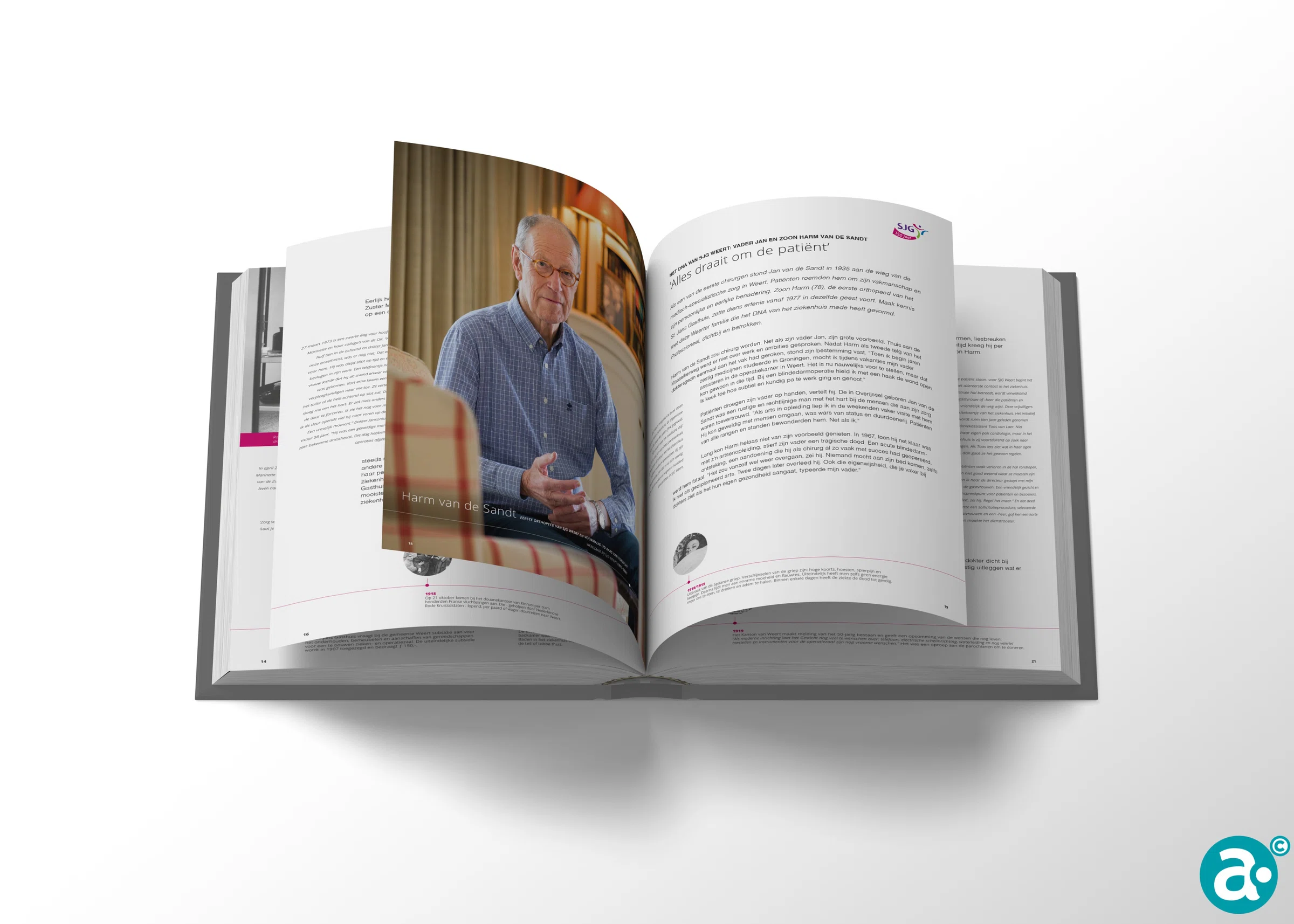 Uitreiking eerste exemplaar jubileumboek SJG Weert