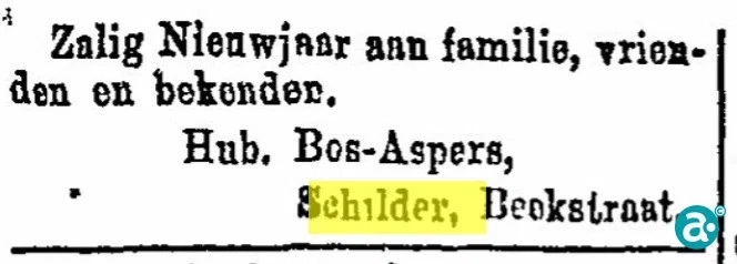 Café en schildersbedrijf van Bos - Aspers