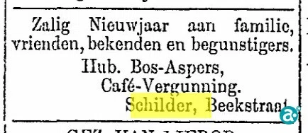 Café en schildersbedrijf van Bos - Aspers