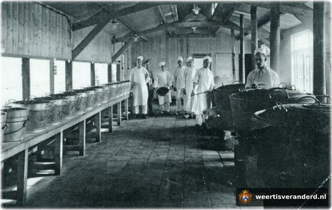 De keuken van het barakkenkamp