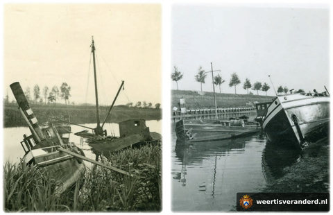 Gezonken schepen blokkeren het kanaal