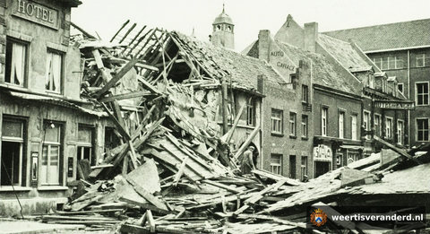 Stormschade aan de Martinustoren en Korenmarkt