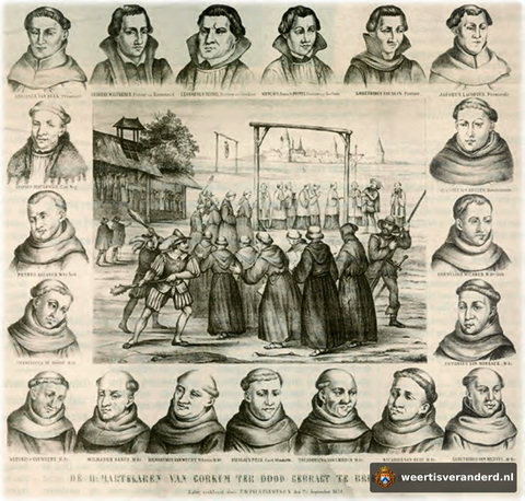 Prent van de Martelaren van Gorcum