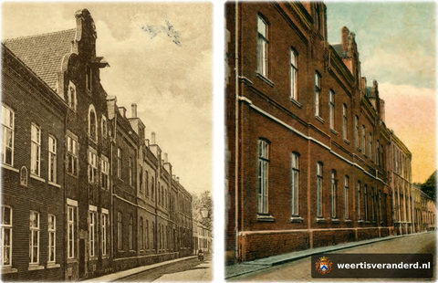 Molenstraat met het internaat van het Bisschoppelijk College