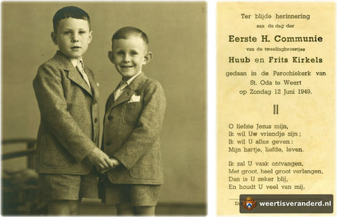 Communiefoto van Huub en Frits Kirkels