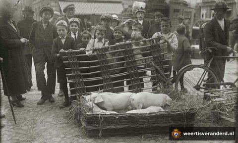 Markttafereel op de Markt (circa 1920)