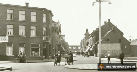 De Stationsstraat en het Julianaplein (1929)
