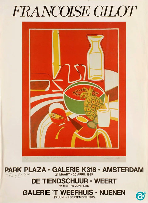 Affiche Francoise Gilot in De Tiendschuur 1985 - GAW Beeldbank XL1632