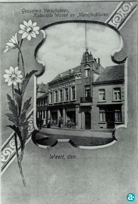 Pand gezusters Verschueren hoek Markt Hoogstraat - GAW Beeldbank RO.707
