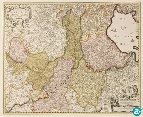 Kaart omgeving Weert 1600 - 1650 - GAW Beeldbank XL 929