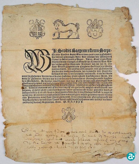 Affiche heer van Weert, oud- Administratief Archief Weert inv. nr. 2745