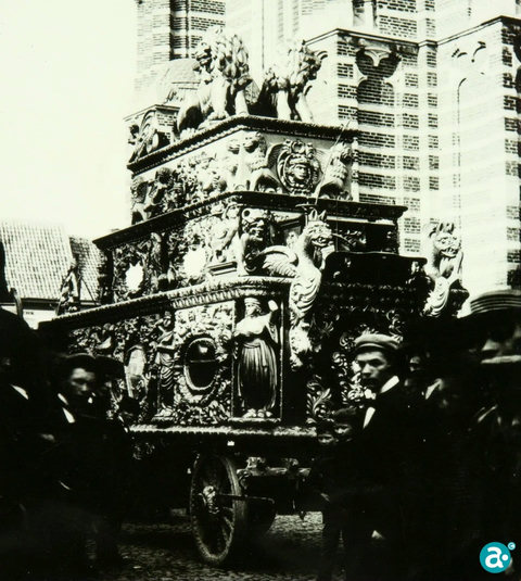 Draaiorgel kermis begin twintigste eeuw - GAW Beeldbank 4717