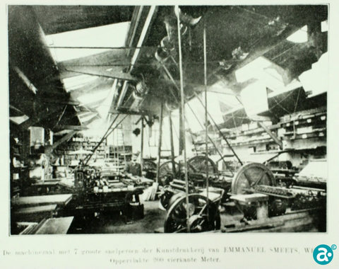 Drukkerij Smeets rond 1930 - GAW Beeldbank A4771