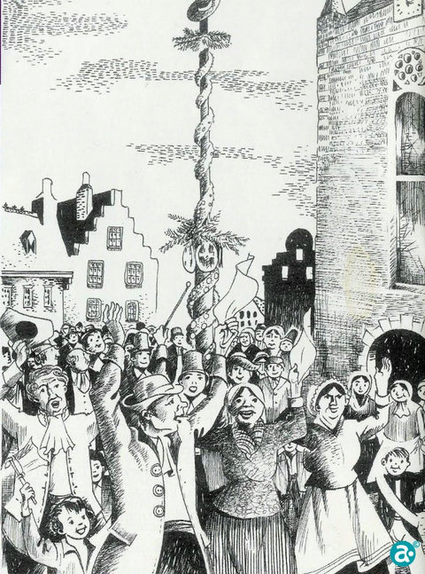 ‘Dansen om de vrijheidsboom’ van Weerter illustrator Piet Broos