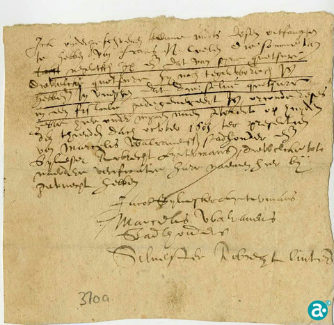 Kwitantie van het meestersloon van de chirurgijn ORW inv. nr 134 bijlage 370a