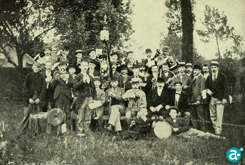 Stedelijk Fanfare nu (Stedelijke Harmonie St. Antonius) omstreeks 1905 GAW Beeldbank 4520