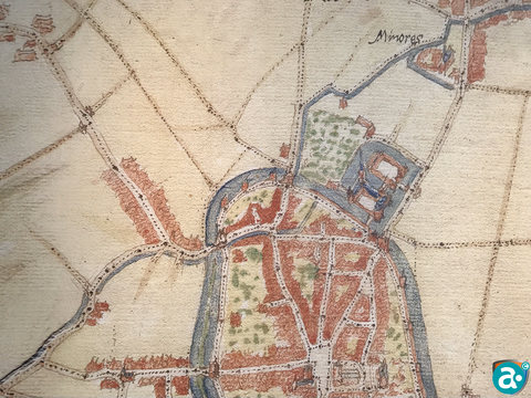 Detail kaart Jacob van Deventer