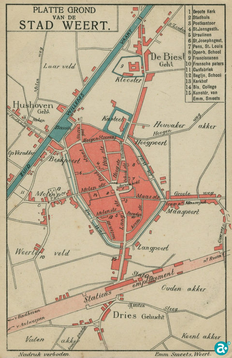 Plattegrond Weert-1900