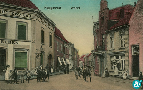 Ingekleurde ansicht Hoogstraat