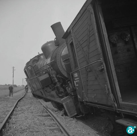 Ontsporing locomotief